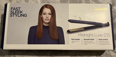 BaByliss Midnight Luxe 235 Haarglätter - Blau - Titan Keramik - Neu
