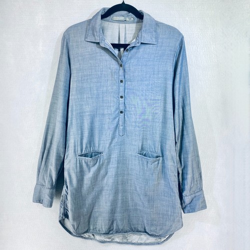 Icebreaker Merino Wool Shirt Dress Womens M Gray Mini Cool Lite Long Sleeve