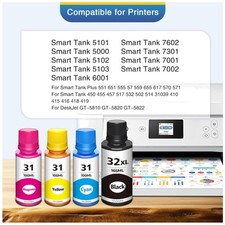 31 32XL Ink Bottle Set for Smart Tank 5101 7602 6001