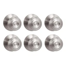 NEW Elegant NIckel Hall Closet Passage Door Knobs Contractor 6-PACK EZ Install