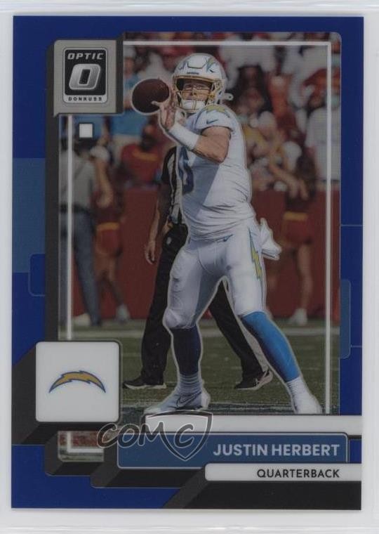 2022 Panini Donruss Optic Blue Prizm 26/179 Justin Herbert #108 0j5z