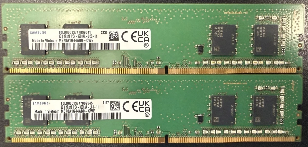 Samsung DDR4 SDRAM Memory (RAM) 2 Modules for sale | eBay