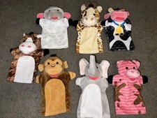 MELISSA DOUG Hand Puppet Lot Of 7 Animals