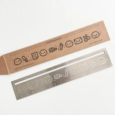 TCMC The Coffee Monsterz Co Silver Emotis & Doodles 2.0 Emoti Metal Ruler Misfit