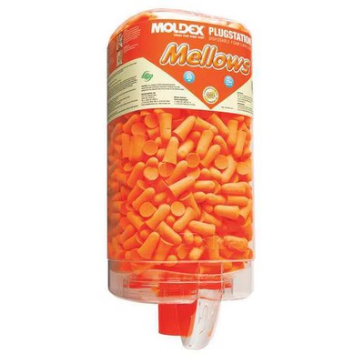 Moldex Mellows Ear Plugs with Dispenser, Foam, Bell, 30 dB NRR, Uncorded, 500
