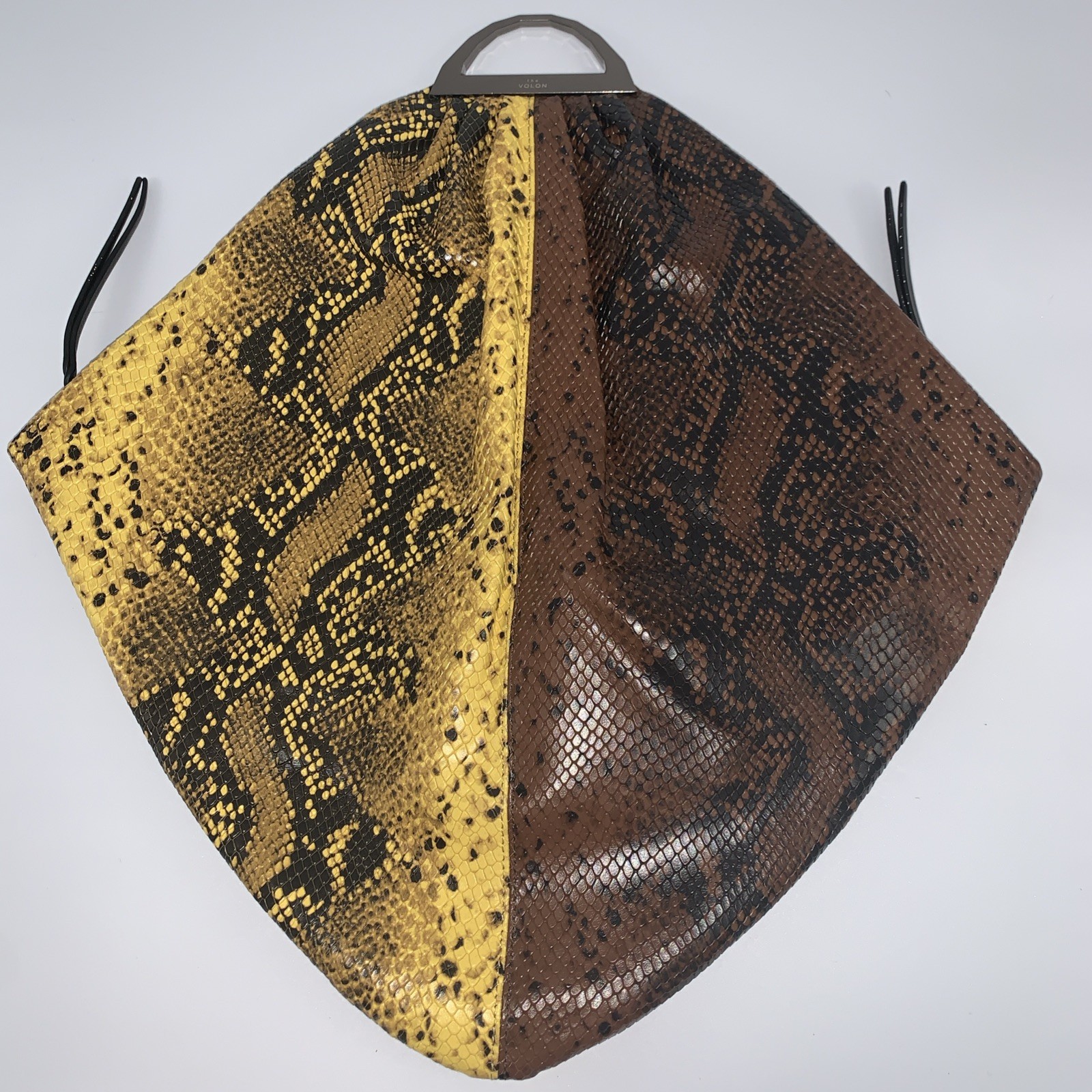The VOLON Handbag Two-tone Python Snake Printed L… - image 17