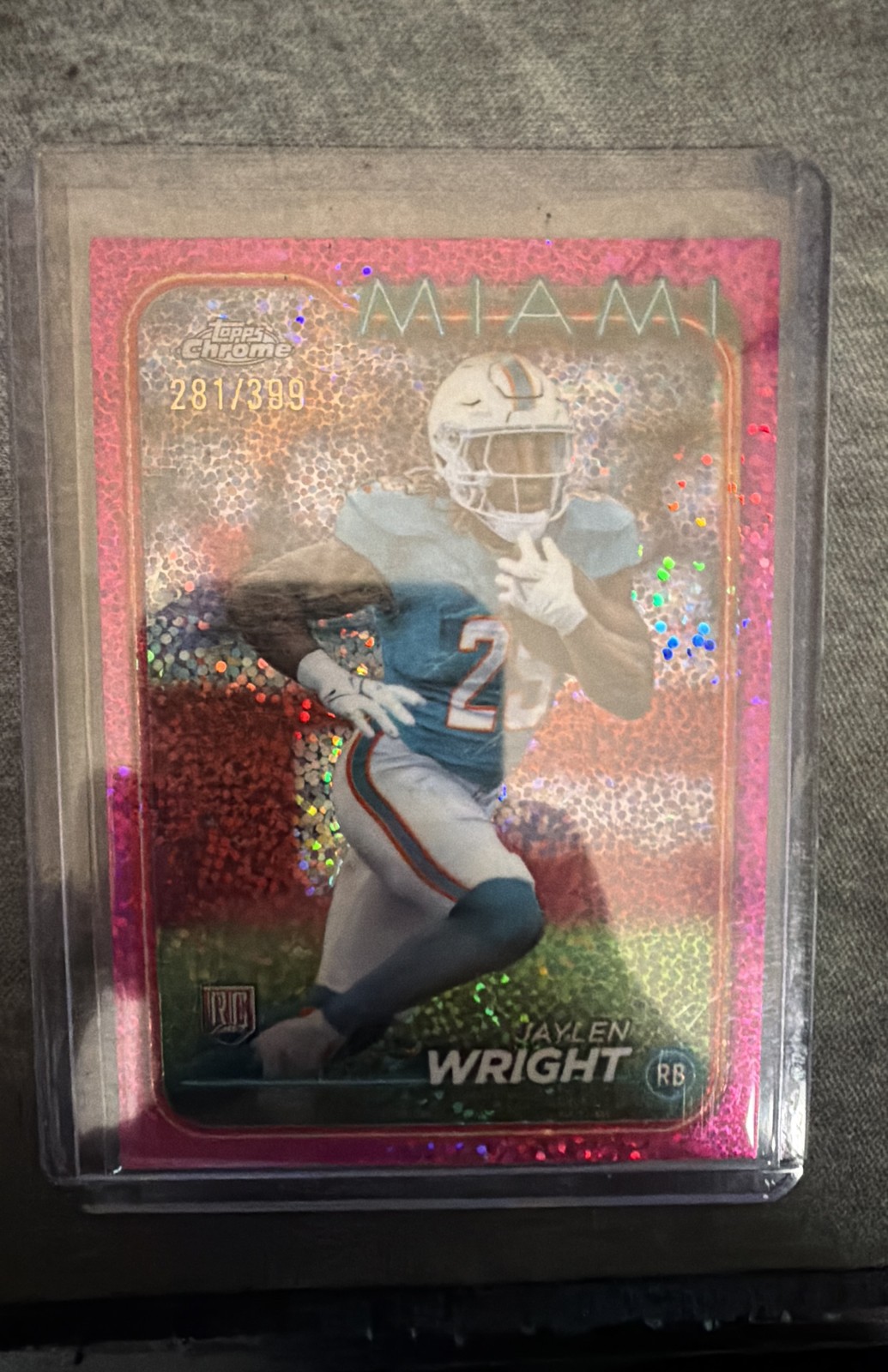 2024 Topps Chrome - Rookies Jaylen Wright #239 Magenta Speckle Refractor /399...