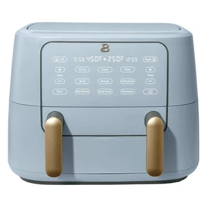 Beautiful 9 QT Trizone Air Fryer Cornflower Blue by Drew Barrymore New Sealed