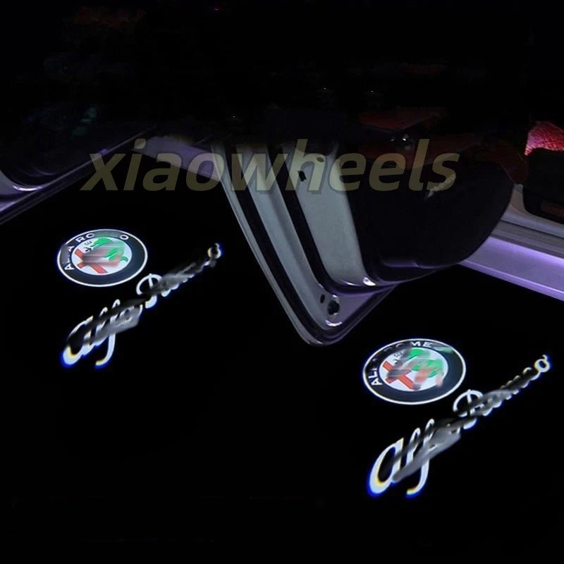 Luz láser sombra cortesía escalón puerta 4 piezas para Alfa Romeo Stelvio 2002-2021 Foto 2 de 3