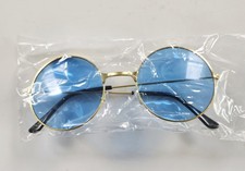 John Lennon Blue Lens Hippie Funky Round Sunglasses
