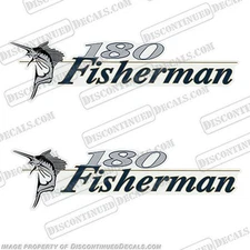 Fits Wellcraft Fisherman 180 Logo Boat Decals (Set of 2)