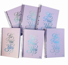 Lot Of 6 Journal  Be True to You  80 Lined Sheets ea HC 5x7 Spiral Notebooks New