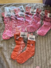 Gymboree Girls Socks 6 Pink 2 Orange Size 5-7  06 GY Spring 1  Collection