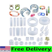 Elegant 30pcs Resin Jewelry Molds - Silicone Kit for Stunning DIY Creations
