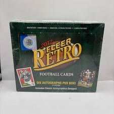 2012 Fleer Retro Football Hobby Full Factory Sealed Box 6 Autos PMG SO RARE $$