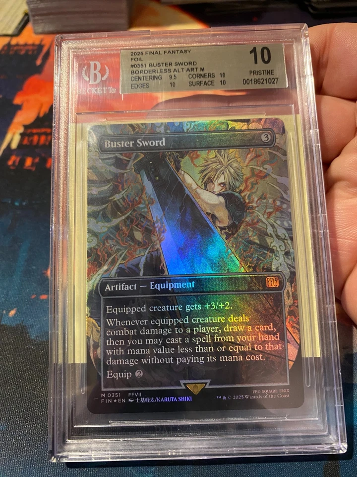 MTG Final Fantasy Buster Sword Borderless Foil BGS 10 - Image 2 of 2