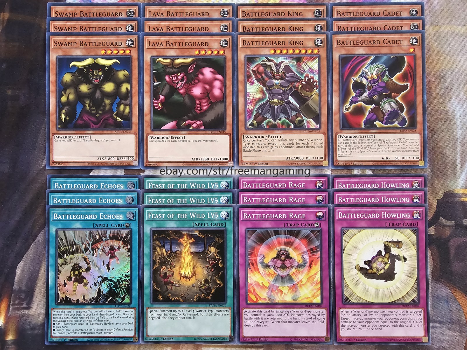 Yugioh Battleguard Deck Core Set 24 Cards Swamp Lava King Cadet Howling Echoes