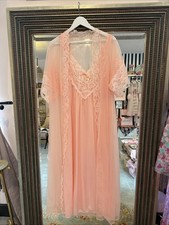 Vintage Sheer Pink Peignoir Set