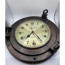 Nautical Porthole Wall Clock Ships Bronze Ton...
