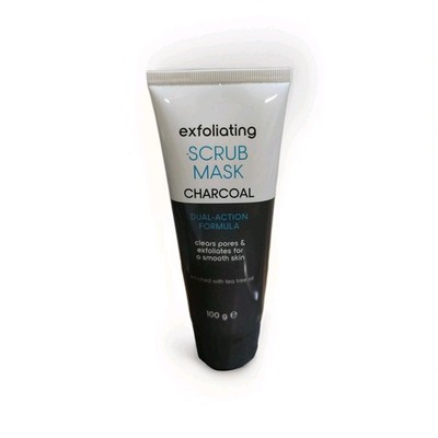 EXFOLIATING  FACE SCRUB MASK CHARC0AL DUO ACTION FORMULAR FOR SMOOTH SKIN