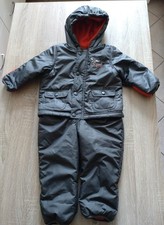 Schneeanzug Größe 74/80 gefüttert dunkelbraun Ärmelende schließbar Papagino Aldi