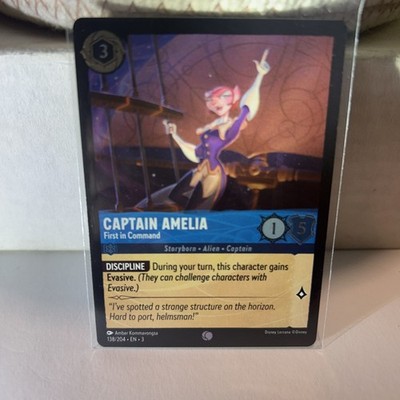 Cold Foil Captain Amelia First in Command 138/204 Into the Inklands Lorcana