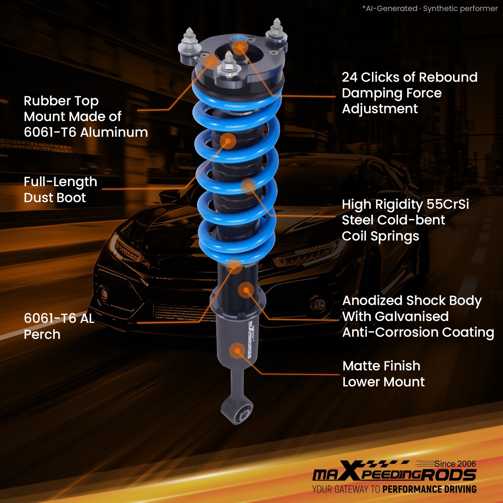 Maserati Ghibli 2014 Coilovers Set