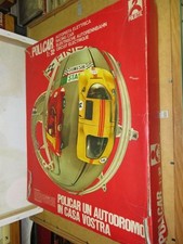 Vecchia pista di automobili giocattolo elettrica POLICAR AUTOPISTA 1:32 Polistil