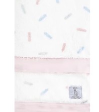 NEW 100 Little Giraffe Luxe Baby Blanket Faux Fur Sprinkles Pink White Blue