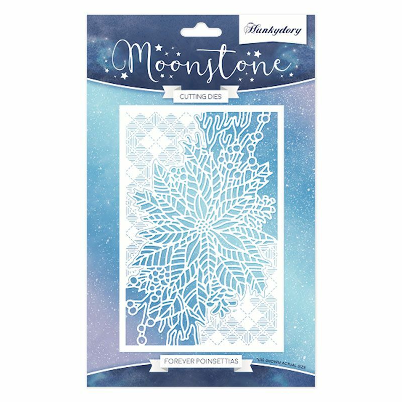 Hunkydory Moonstone FOREVER POINSETTIAS Craft Cutting Metal Card Die - MSTONE200