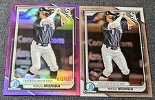 2024 Bowman Chrome Purple /250 Rikuu Nishida Shimmer Refractor #BCP-188  