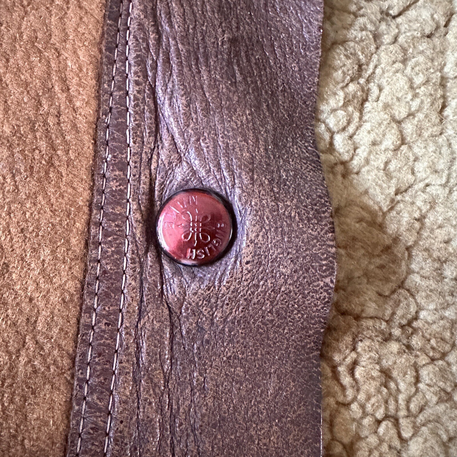 Genuine Antique World War l Sheepskin Gillet Jerkin Jacket by A Baily