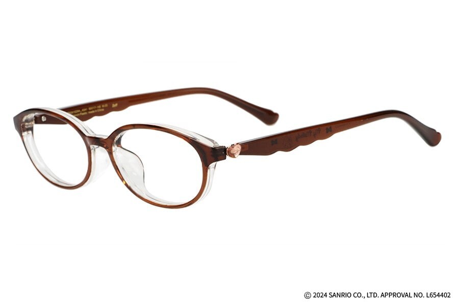 mio My Melody Glasses Eyeglass Frame with Demo Lens Oval Cloth Pouch