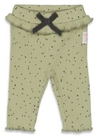Schlupfhose / Leggins Aus Bio Bw Ripp Jersey In MaigrüN Gepunktet Von Feetje