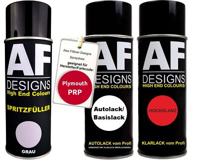Spritzfüller Set für Plymouth PRP Red Klarlack Spritzfüller Grundierung Spraydos