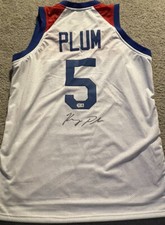 Kelsey Plum Aces USA WNBA Autographed Signed White Jersey Beckett COA Olympics