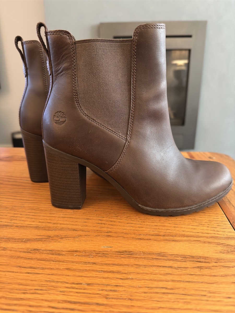 Timberland linwood chelsea java leather brown boots size orthalite 