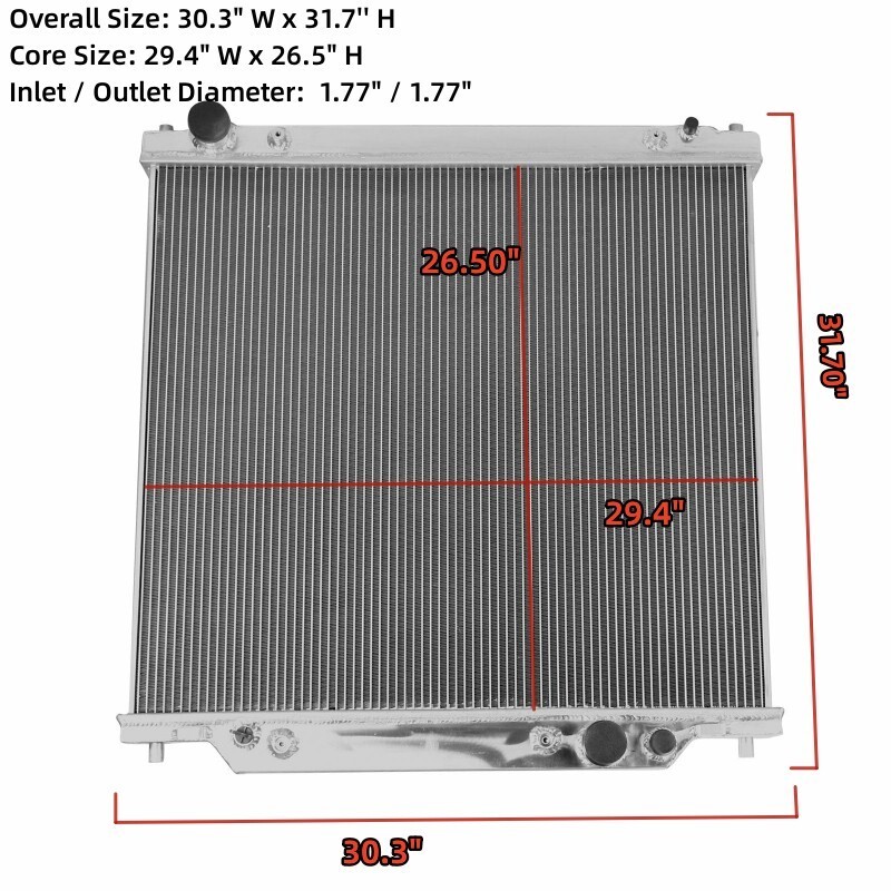 3Row Aluminum Radiator For 1999-2005 Ford Excursion F250 F350 450 550 SUPER DUTY