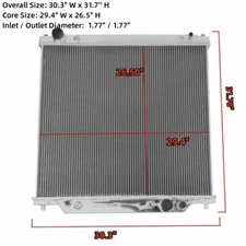 3Row Aluminum Radiator For 1999-2005 Ford Excursion F250 F350 450 550 SUPER DUTY