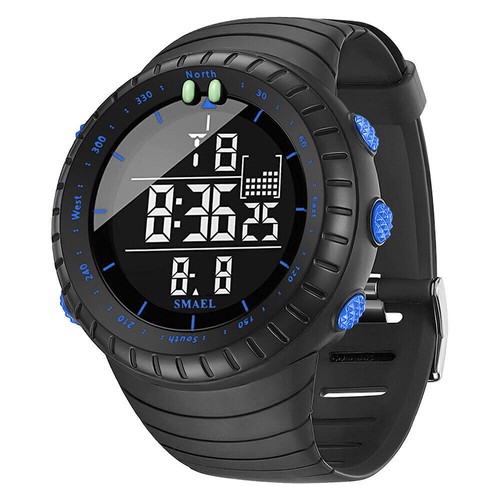 SMAEL Mode Herrenuhr Digital Sportuhren LED Alarm Militär Armbanduhr Jungen - Bild 26 von 27