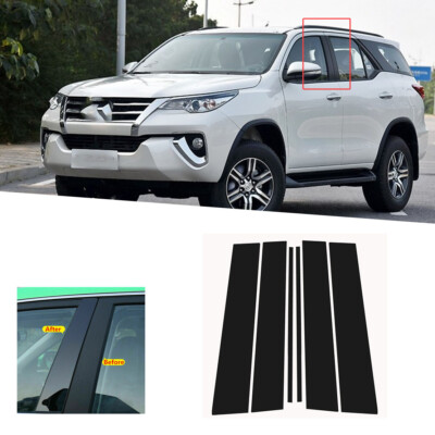 Pillar Posts Door Window Trim Cover Decorative Fit For Toyota Fortuner 2016-2023