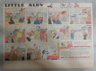Post Cereal Ad: Little Alby Grape-Nuts Flakes Cereal! from 1930's 11 x 15 inches