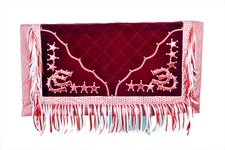 Western Barrel Racer Rodeo Show Saddle Pad : Maroon