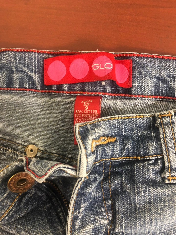 Mujer Junior "GLO" Desteñido. Pantalones Cortos Denim, Junior Talla 9 ¡Muy Cómodos! Foto 3 de 3