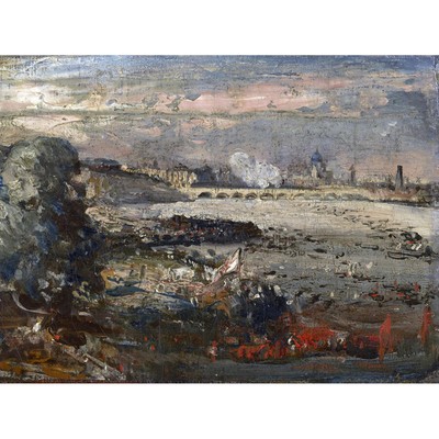 Constable Skizze Eröffnung Waterloo Brücke Whitehall Gemälde Leinwand Kunstdruck