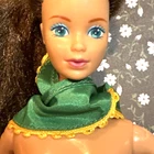Barbie Vintage Superstar Era Traditional Green Scarf Mattel 🍀Doll not included