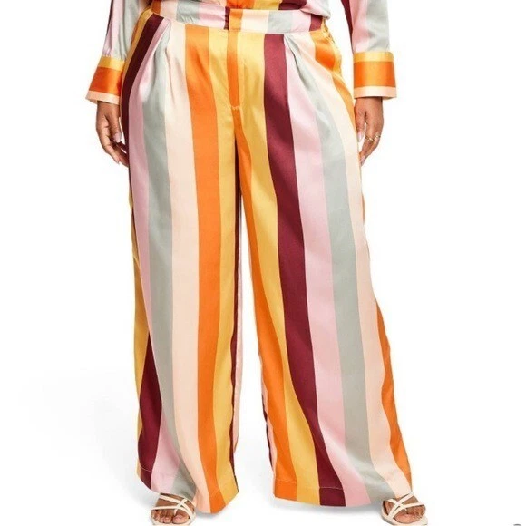 Fe Noel x Target Women s Mixed Vertical Stripe Print Wide Leg