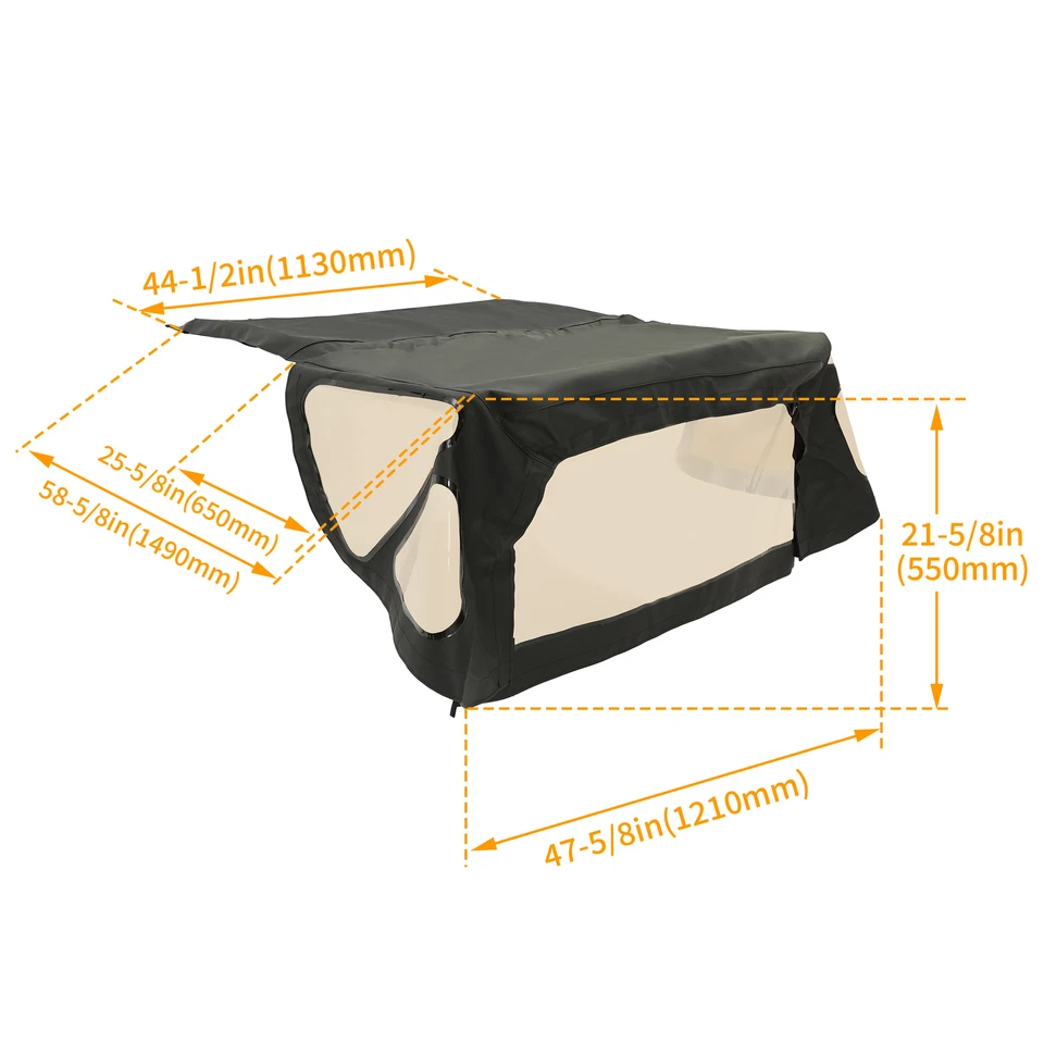 Мягкий верх с тонированными окнами для 88-94 Geo Tracker Suzuki Sidekick сменный 98715 - Изображение 3 из 4