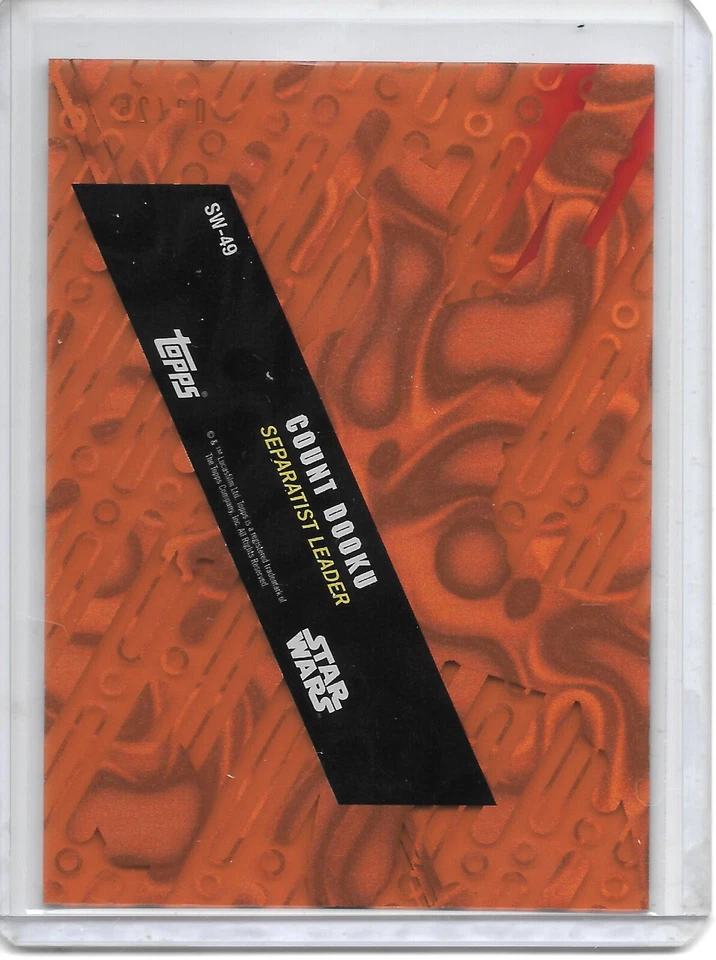 2016 Topps Star Wars High Tek COUNT DOOKU ORANGE MAGMA DIFFRACTOR #3/25 SW-49! - Image 2 of 2