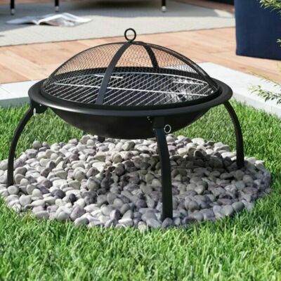 Outdoor Feuerstelle Rund Garten Klappbar Camping Terrassenheizung BBQ Holzkohlebrenner